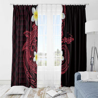 Aloha Hammerhead Shark Window Curtain Feverish Pink Hawaiian Kakau Tribal Tattoo