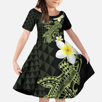 Aloha Hammerhead Shark Family Matching Tank Maxi Dress and Hawaiian Shirt Lime Rickey Hawaiian Kakau Tribal Tattoo