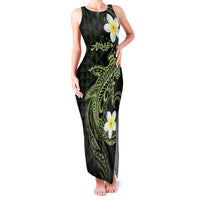 Aloha Hammerhead Shark Family Matching Tank Maxi Dress and Hawaiian Shirt Lime Rickey Hawaiian Kakau Tribal Tattoo