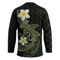 Aloha Hammerhead Shark Hockey Jersey Lime Rickey Hawaiian Kakau Tribal Tattoo LT9 - Polynesian Pride