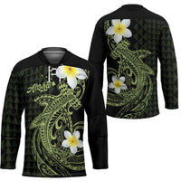 Aloha Hammerhead Shark Hockey Jersey Lime Rickey Hawaiian Kakau Tribal Tattoo LT9 - Polynesian Pride