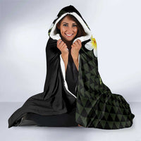Aloha Hammerhead Shark Hooded Blanket Lime Rickey Hawaiian Kakau Tribal Tattoo