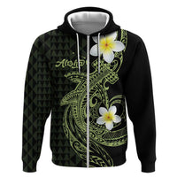 Aloha Hammerhead Shark Hoodie Lime Rickey Hawaiian Kakau Tribal Tattoo