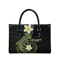Aloha Hammerhead Shark Leather Bag Lime Rickey Hawaiian Kakau Tribal Tattoo - Polynesian Pride