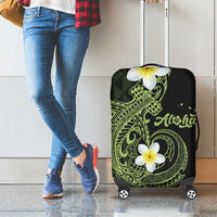 Aloha Hammerhead Shark Luggage Cover Lime Rickey Hawaiian Kakau Tribal Tattoo