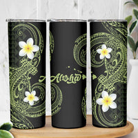 Aloha Hammerhead Shark Skinny Tumbler Lime Rickey Hawaiian Kakau Tribal Tattoo