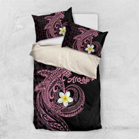 Aloha Hammerhead Shark Bedding Set Vivacious Pink Hawaiian Kakau Tribal Tattoo
