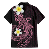 Aloha Hammerhead Shark Family Matching Mermaid Dress and Hawaiian Shirt Vivacious Pink Hawaiian Kakau Tribal Tattoo