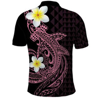Aloha Hammerhead Shark Polo Shirt Vivacious Pink Hawaiian Kakau Tribal Tattoo