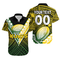 (Custom Text And Number) The Kuki's Cook Islands Rugby Hawaiian Shirt Be Unique Vibe Black LT9 Black - Polynesian Pride
