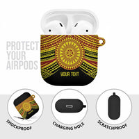 Personalised Tonga Ha apai High School AirPods Case Ngatu Fonulei Pattern LT9 - Polynesian Pride