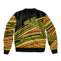 Personalised Tonga Ha apai High School Bomber Jacket Ngatu Fonulei Pattern