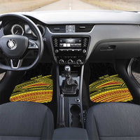 Personalised Tonga Ha apai High School Car Mats Ngatu Fonulei Pattern LT9 Set 2pcs - Front Gold - Polynesian Pride