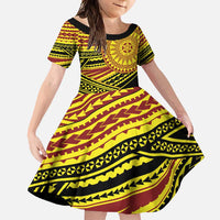 Personalised Tonga Ha apai High School Family Matching Off Shoulder Maxi Dress and Hawaiian Shirt Ngatu Fonulei Pattern