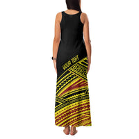 Personalised Tonga Ha apai High School Family Matching Tank Maxi Dress and Hawaiian Shirt Ngatu Fonulei Pattern