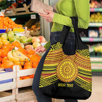 Personalised Tonga Ha apai High School Grocery Bag Ngatu Fonulei Pattern LT9 - Polynesian Pride