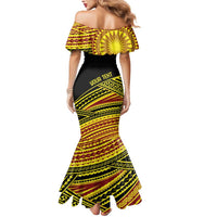 Personalised Tonga Ha apai High School Mermaid Dress Ngatu Fonulei Pattern