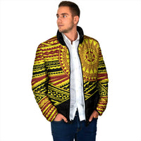 Personalised Tonga Ha apai High School Padded Jacket Ngatu Fonulei Pattern LT9 - Polynesian Pride