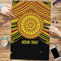 Personalised Tonga Ha apai High School Puzzle Ngatu Fonulei Pattern LT9 Gold - Polynesian Pride