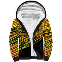 Personalised Tonga Ha apai High School Sherpa Hoodie Ngatu Fonulei Pattern LT9 Unisex Gold - Polynesian Pride