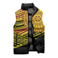 Personalised Tonga Ha apai High School Sleeveless Puffer Jacket Ngatu Fonulei Pattern LT9 - Polynesian Pride