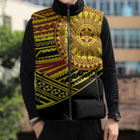 Personalised Tonga Ha apai High School Sleeveless Puffer Jacket Ngatu Fonulei Pattern LT9 - Polynesian Pride