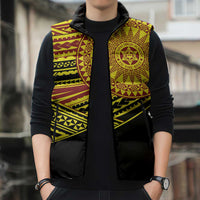 Personalised Tonga Ha apai High School Sleeveless Puffer Jacket Ngatu Fonulei Pattern LT9 - Polynesian Pride