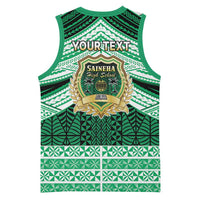 Personalised Tonga Saineha High School Basketball Jersey Polynesian Ngatu Tribal LT9 - Polynesian Pride
