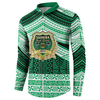 Personalised Tonga Saineha High School Button Sweatshirt Polynesian Ngatu Tribal LT9 - Polynesian Pride
