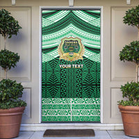 Personalised Tonga Saineha High School Door Cover Polynesian Ngatu Tribal LT9 Green - Polynesian Pride
