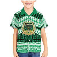 Personalised Tonga Saineha High School Family Matching Mermaid Dress and Hawaiian Shirt Polynesian Ngatu Tribal
