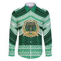 Personalised Tonga Saineha High School Family Matching Puletasi and Hawaiian Shirt Polynesian Ngatu Tribal