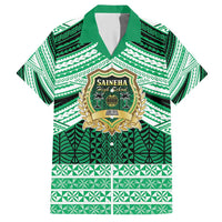 Personalised Tonga Saineha High School Hawaiian Shirt Polynesian Ngatu Tribal LT9 Green - Polynesian Pride