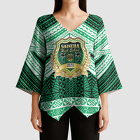 Personalised Tonga Saineha High School Kimono Sleeve Blouse Polynesian Ngatu Tribal LT9 - Polynesian Pride
