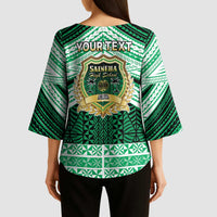 Personalised Tonga Saineha High School Kimono Sleeve Blouse Polynesian Ngatu Tribal LT9 - Polynesian Pride