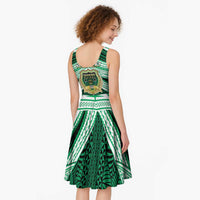 Personalised Tonga Saineha High School Midi Dress Polynesian Ngatu Tribal - Polynesian Pride