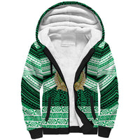 Personalised Tonga Saineha High School Sherpa Hoodie Polynesian Ngatu Tribal LT9 Unisex Green - Polynesian Pride