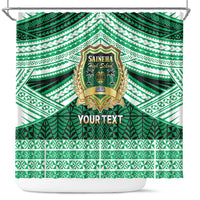 Personalised Tonga Saineha High School Shower Curtain Polynesian Ngatu Tribal