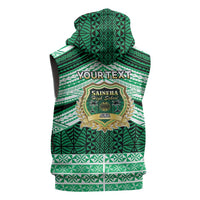 Personalised Tonga Saineha High School Sleeveless Zip Hoodie Polynesian Ngatu Tribal LT9 - Polynesian Pride