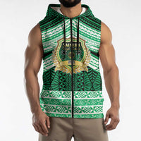 Personalised Tonga Saineha High School Sleeveless Zip Hoodie Polynesian Ngatu Tribal LT9 - Polynesian Pride