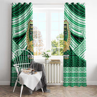Personalised Tonga Saineha High School Window Curtain Polynesian Ngatu Tribal LT9 - Polynesian Pride