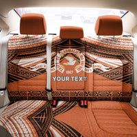 Personalised Tonga Tailulu College Back Car Seat Cover Polynesian Ngatu Tribal