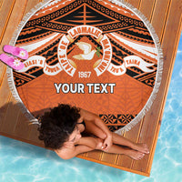 Personalised Tonga Tailulu College Beach Blanket Polynesian Ngatu Tribal LT9 - Polynesian Pride
