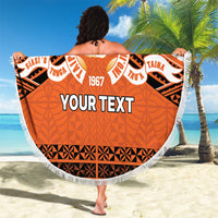 Personalised Tonga Tailulu College Beach Blanket Polynesian Ngatu Tribal LT9 - Polynesian Pride