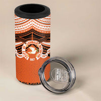 Personalised Tonga Tailulu College 4 in 1 Can Cooler Tumbler Polynesian Ngatu Tribal LT9 - Polynesian Pride