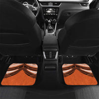 Personalised Tonga Tailulu College Car Mats Polynesian Ngatu Tribal LT9 Set 2pcs - Back Orange - Polynesian Pride