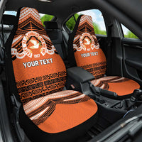 Personalised Tonga Tailulu College Car Seat Cover Polynesian Ngatu Tribal