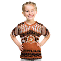 Personalised Tonga Tailulu College Kid T Shirt Polynesian Ngatu Tribal