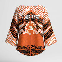 Personalised Tonga Tailulu College Kimono Sleeve Blouse Polynesian Ngatu Tribal LT9 - Polynesian Pride