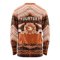 Personalised Tonga Tailulu College Long Sleeve Shirt Polynesian Ngatu Tribal LT9 - Polynesian Pride